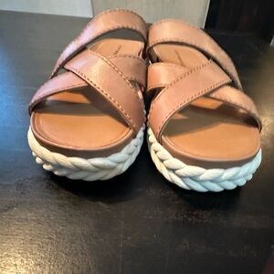 Lucky Brand Tan Sandals with Braided Soles
